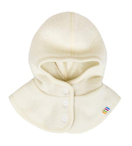 Joha Baby Kinder Unisex Schalmütze aufknöpfbar Balaclava Merino-Wolle, Größe:41, Farbe:Natur von Joha