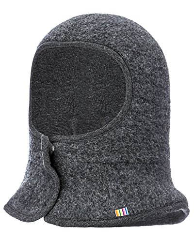 Joha Baby Kinder Unisex Schalmütze aufknöpfbar Balaclava Merino-Wolle, Größe:52, Farbe:koks Melange von Joha
