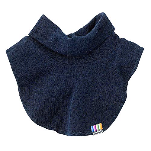 Joha Baby Kinder Unisex Schlupf-Schal Rollkragen-Einsatz reine Merino-Wolle, Größe:4-6, Farbe:blau von Joha