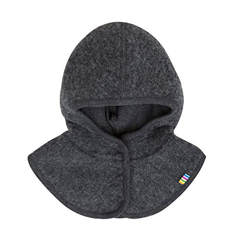 Joha Baby Kinder Unisex Schalmütze aufknöpfbar Balaclava Merino-Wolle, Größe:54, Farbe:koks Melange von Joha