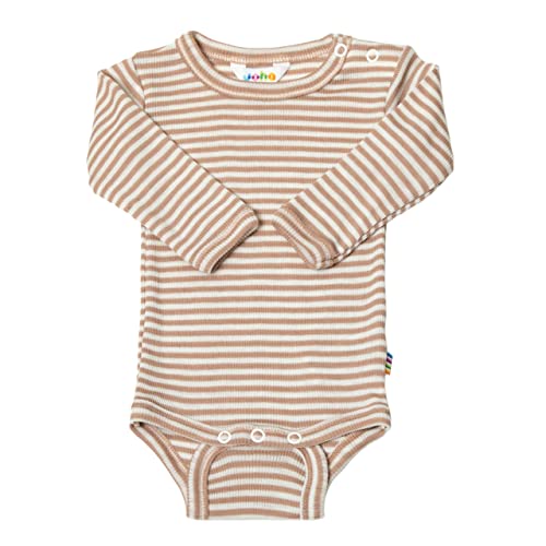 Joha Baby Mädchen Jungen Body Langarm Merino-Wolle/Seide, Größe:50, Farbe:Hellbraun von Joha