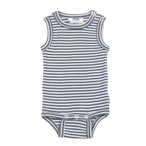 Joha Baby Mädchen Jungen Body ärmellos Merinowolle/Seide, Größe:68/74, Farbe:Dark Grey von Joha