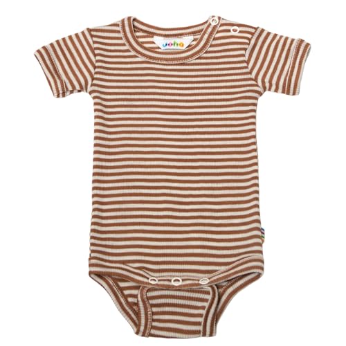 Joha Baby Mädchen Jungen Kurzarmbody Merinowolle/Seide, Größe:98/104, Farbe:braun von Joha