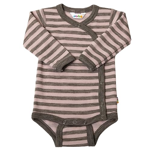 Joha Baby Mädchen Jungen Wickelbody Langarm Merino-Wolle, Größe:50, Farbe:Old pink von Joha