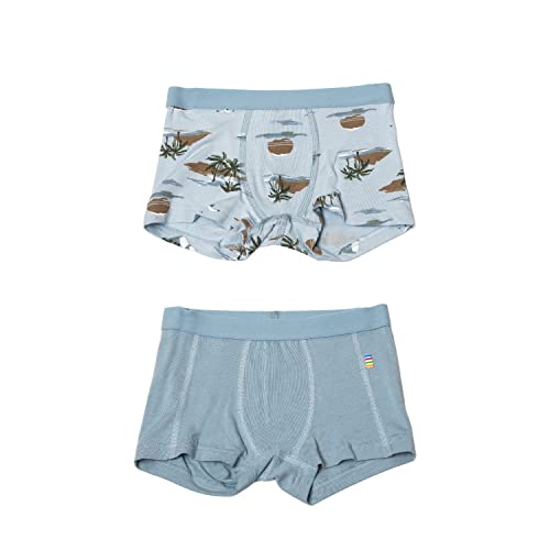 Joha Kinder Jungen Boxershorts 2er Pack Bio Bambus, Größe:110, Farbe:hellblau von Joha