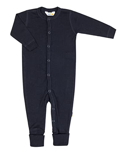 Joha - 100% wol Jumpsuit met omslag voetjes - Navy von Joha