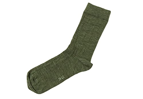 Joha Kinder Socken Wollsocken Dark Moss Melange-23-26 von Joha