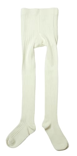 Joha Strumpfhose Wolle Weiß Rib | Kinderstrumpfhosen für Mädchen, Baby, Kinder aus hochwertige Wolle Größe 80 von Joha