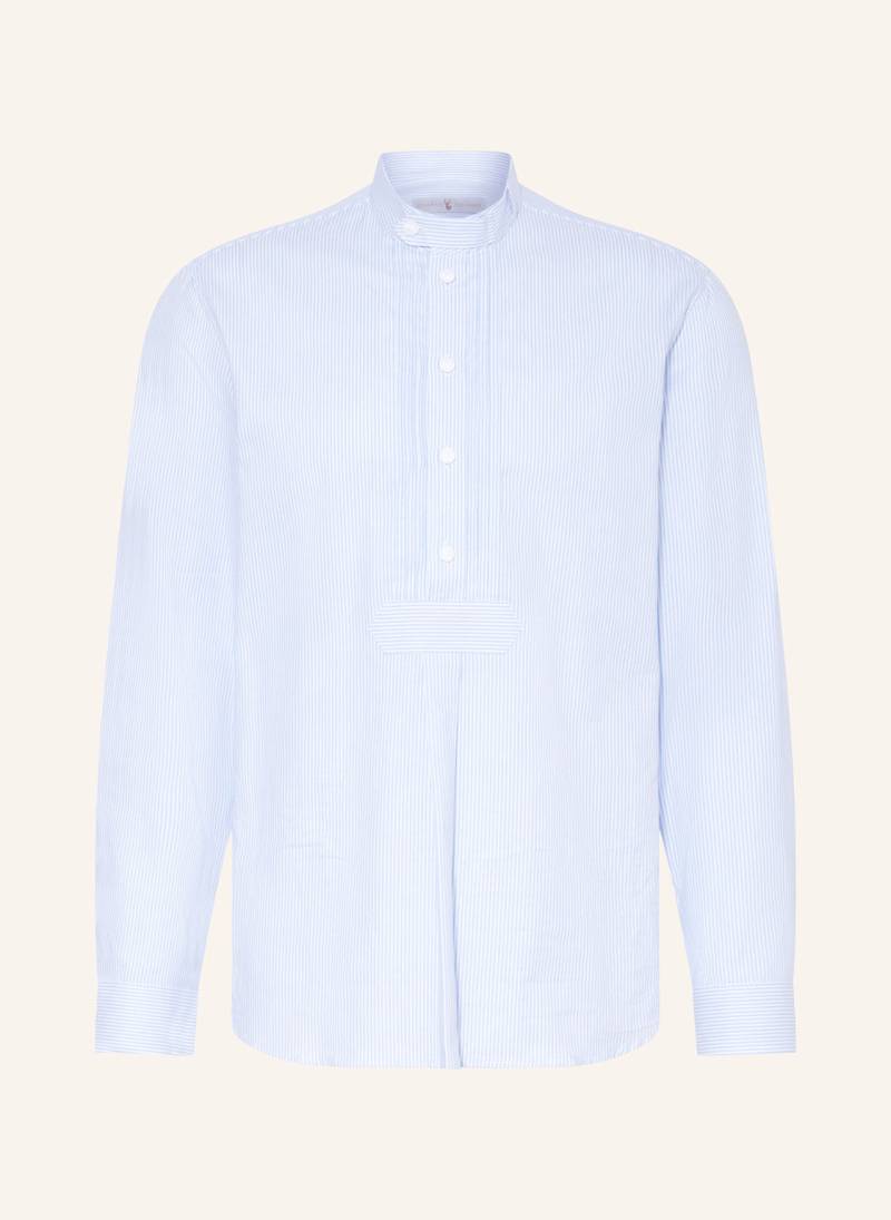 Johann & Johanna Trachtenhemd Comfort Fit Mit Stehkragen blau von Johann & Johanna