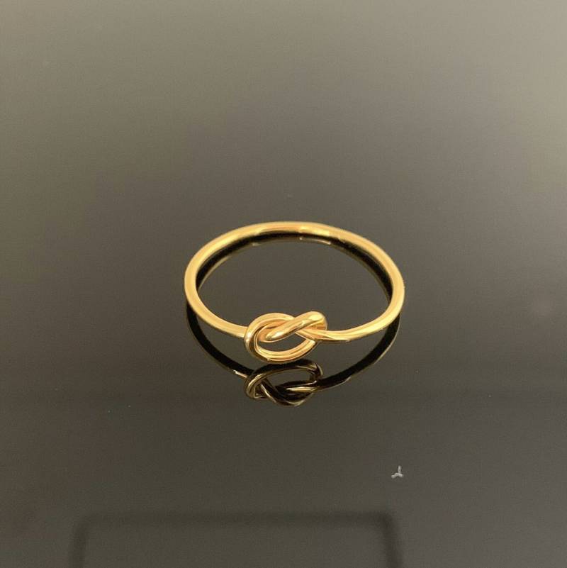 Gold Knoten Ring - Unendlichkeit Liebe Ringe Handgemachter Schmuck Einzigartiger Eternity Urlaub Geschenk Für Sie von JohariBazarByAnisha