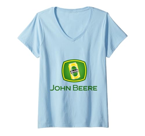 Damen John Beer T-Shirt T-Shirt mit V-Ausschnitt von John Beer Shirt Tee