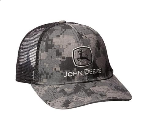 John Deere Herren Digital Camo und Mesh Cap Bestickt Baseballkappe, schwarz, Einheitsgröße von JOHN DEERE