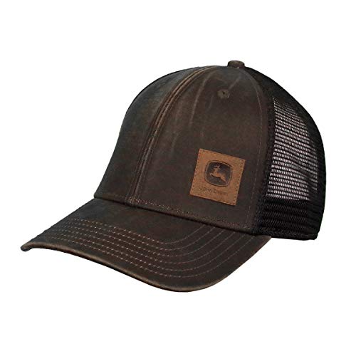 John Deere Oil Coated Soft Mesh Hat W/Sueded Patch, Brown von JOHN DEERE