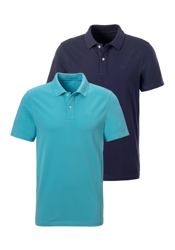 John Devin Poloshirt (2-tlg., im-2er-Pack) mit dezenter- hochwertiger Logostickerei - 2er-Sparpack von John Devin