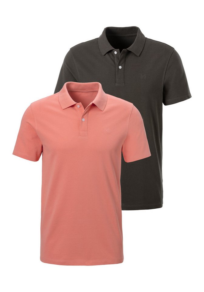 John Devin Poloshirt (2-tlg., im-2er-Pack) mit dezenter- hochwertiger Logostickerei - 2er-Sparpack von John Devin