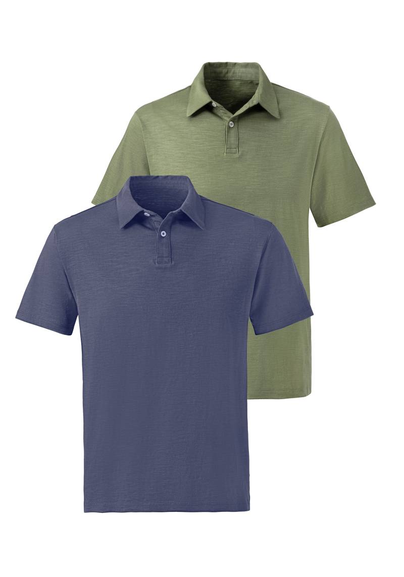 John Devin Poloshirt "mit Slub-Garn Struktur" Packung, 2er-Pack, 2 Stk. tlg. aus leichter, strukturierter Baumwollqualität - im 2er-Sparpack von John Devin