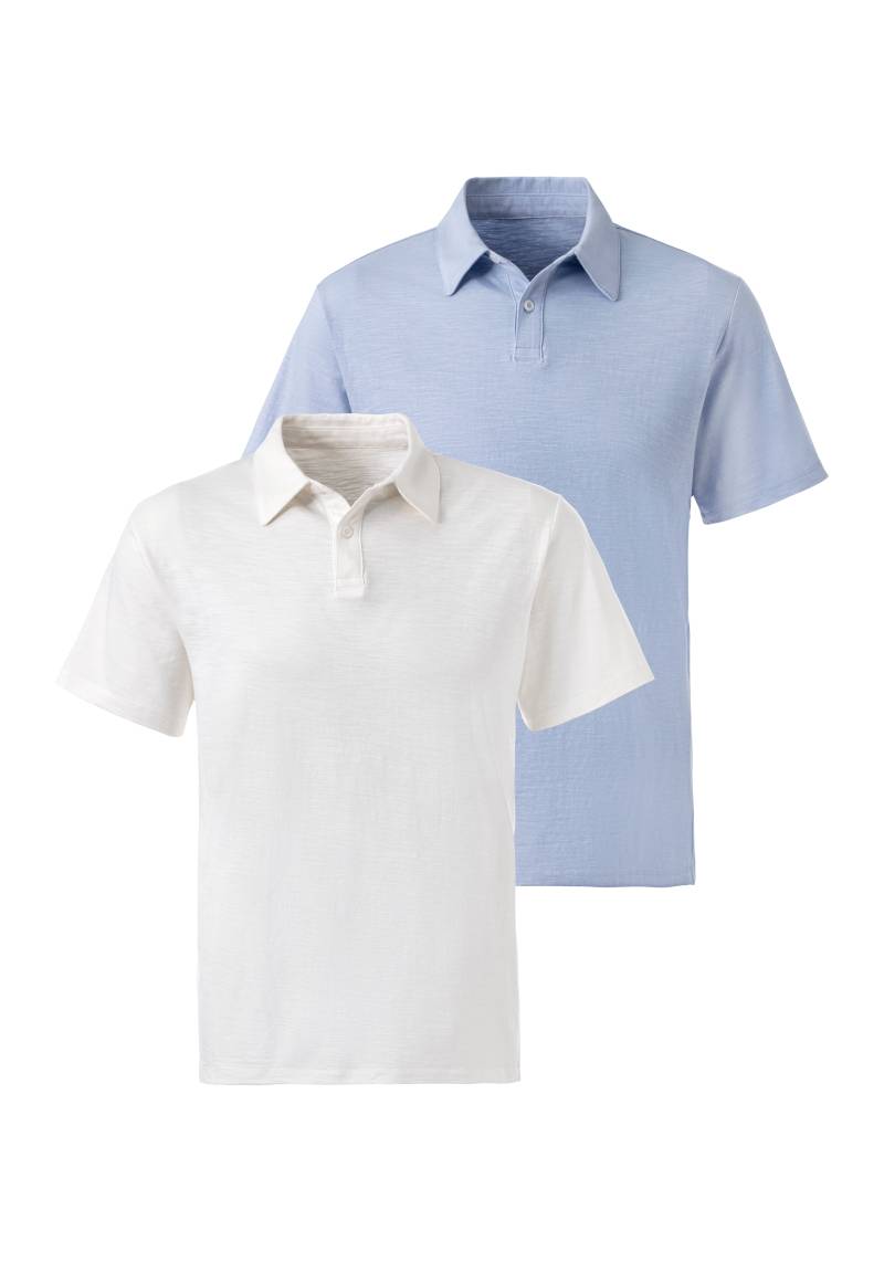 John Devin Poloshirt "mit Slub-Garn Struktur" Packung, 2er-Pack, 2 Stk. tlg. aus leichter, strukturierter Baumwollqualität - im 2er-Sparpack von John Devin