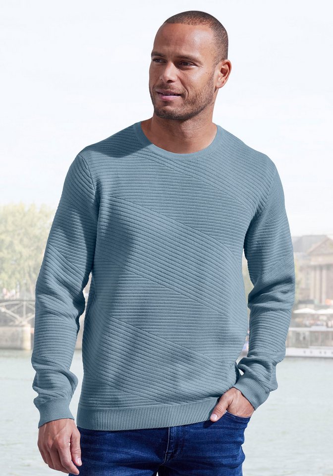 John Devin Strickpullover Pullover aus weichem Strukturstrick von John Devin