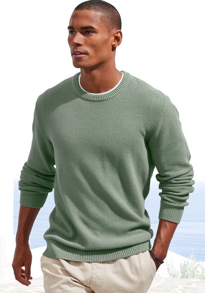 John Devin Strickpullover Pullover in modischer Strickstruktur von John Devin
