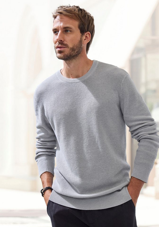 John Devin Strickpullover Pullover in modischen Farben aus Baumwollmischung von John Devin