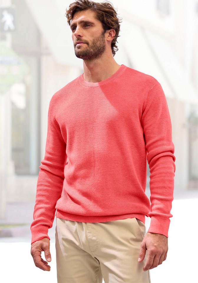 John Devin Strickpullover Pullover in modischen Farben aus Baumwollmischung von John Devin