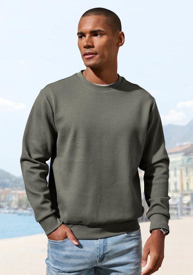 John Devin Sweatshirt Pullover aus Struktur-Qualität von John Devin