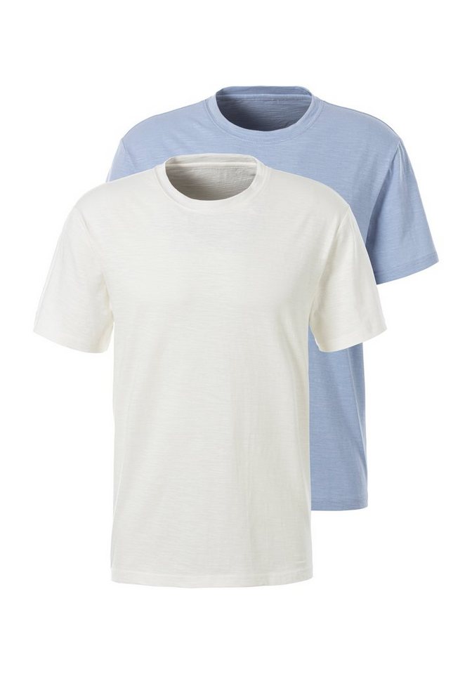 John Devin T-Shirt (Packung, 2-tlg., 2er-Pack) aus strukturierter Baumwoll-Qualität - im 2er-Sparpack von John Devin