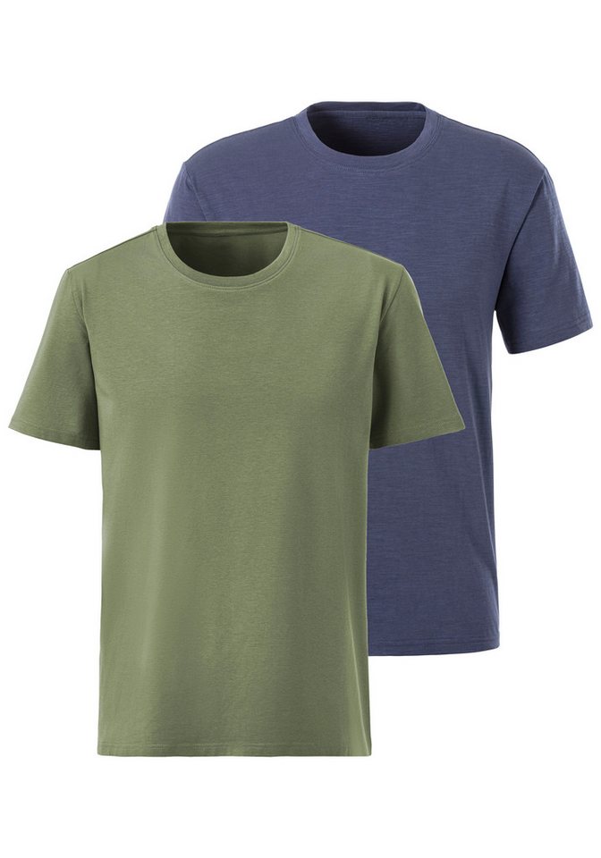 John Devin T-Shirt (Packung, 2-tlg., 2er-Pack) aus strukturierter Baumwoll-Qualität - im 2er-Sparpack von John Devin