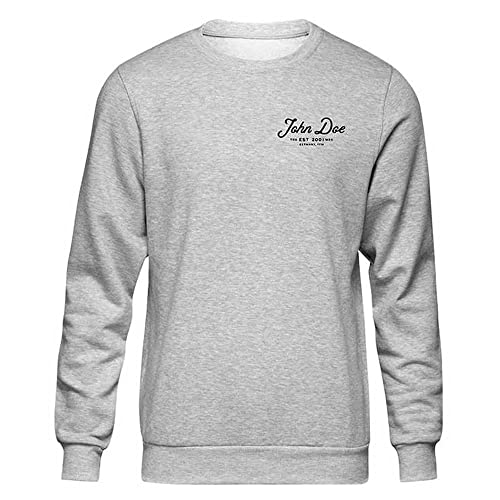 John Doe I Sweater JD Lettering I Sweatshirt I Pullover I Lifestyle I Herren I grau I Größe L von John Doe