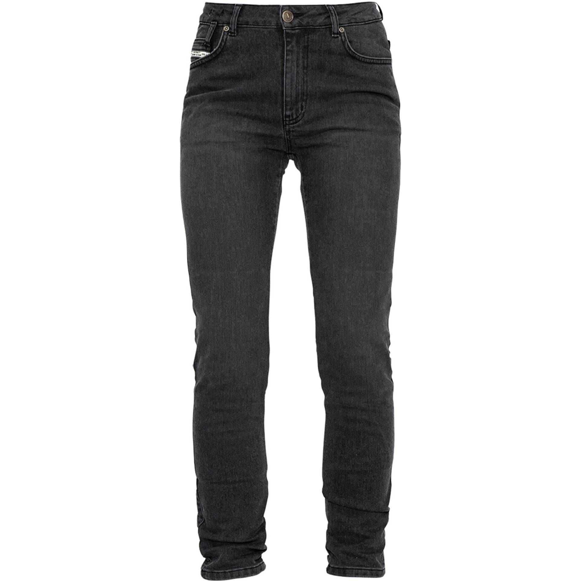 John Doe John Doe Jane High Mono Damen Jeanshose black raw 26/32 Damengrau26/32 - Motorradbekleidung - Damen Motorradbekleidung von John Doe