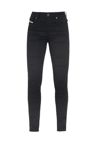 John Doe Motorradjeans Ruby Lady XTM Monolayer Damen Motorradhose Slim Fit, Black, 36/34 von John Doe