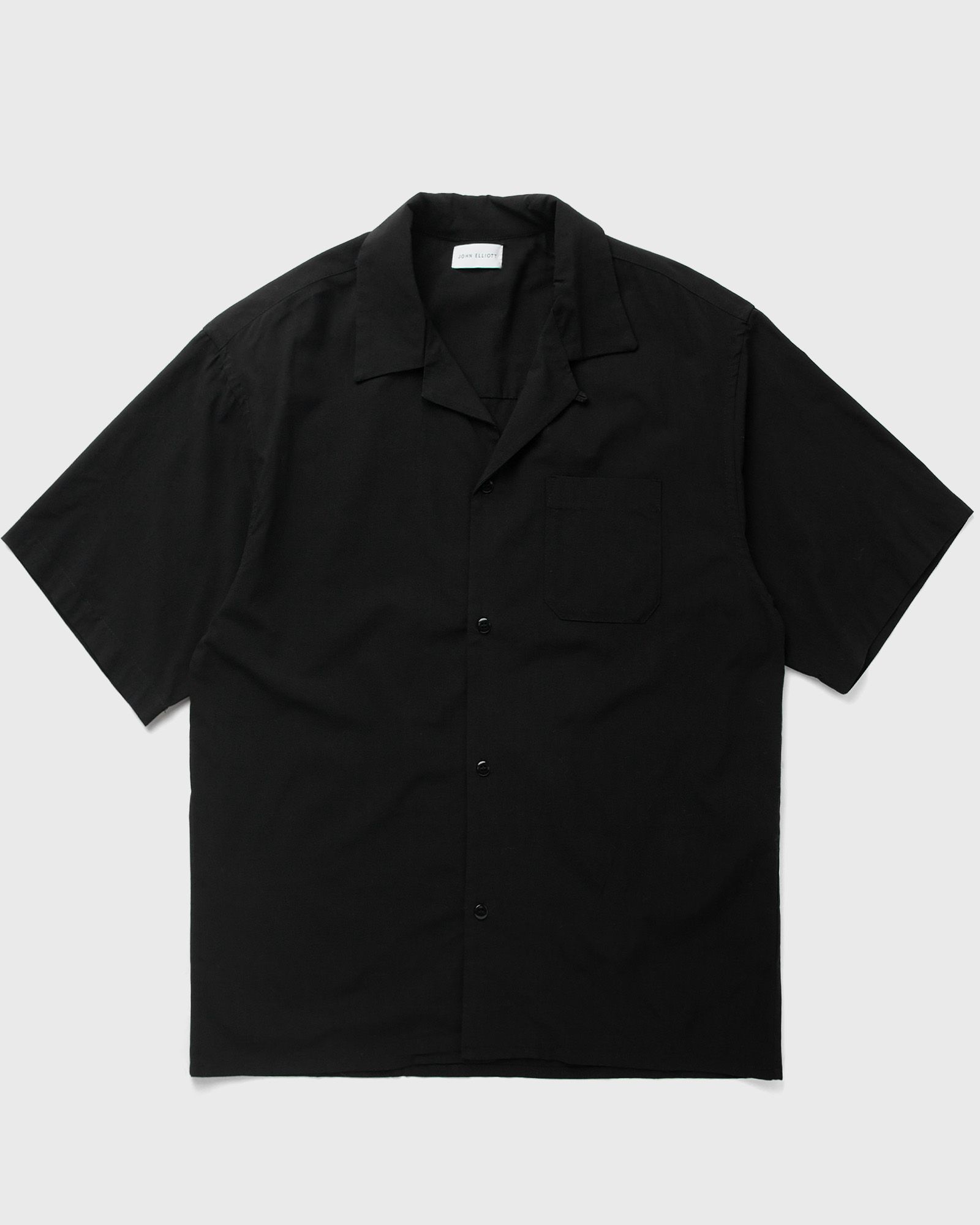 John Elliott CAMP SHIRT SOLID men Shortsleeves black in Größe:L von John Elliott