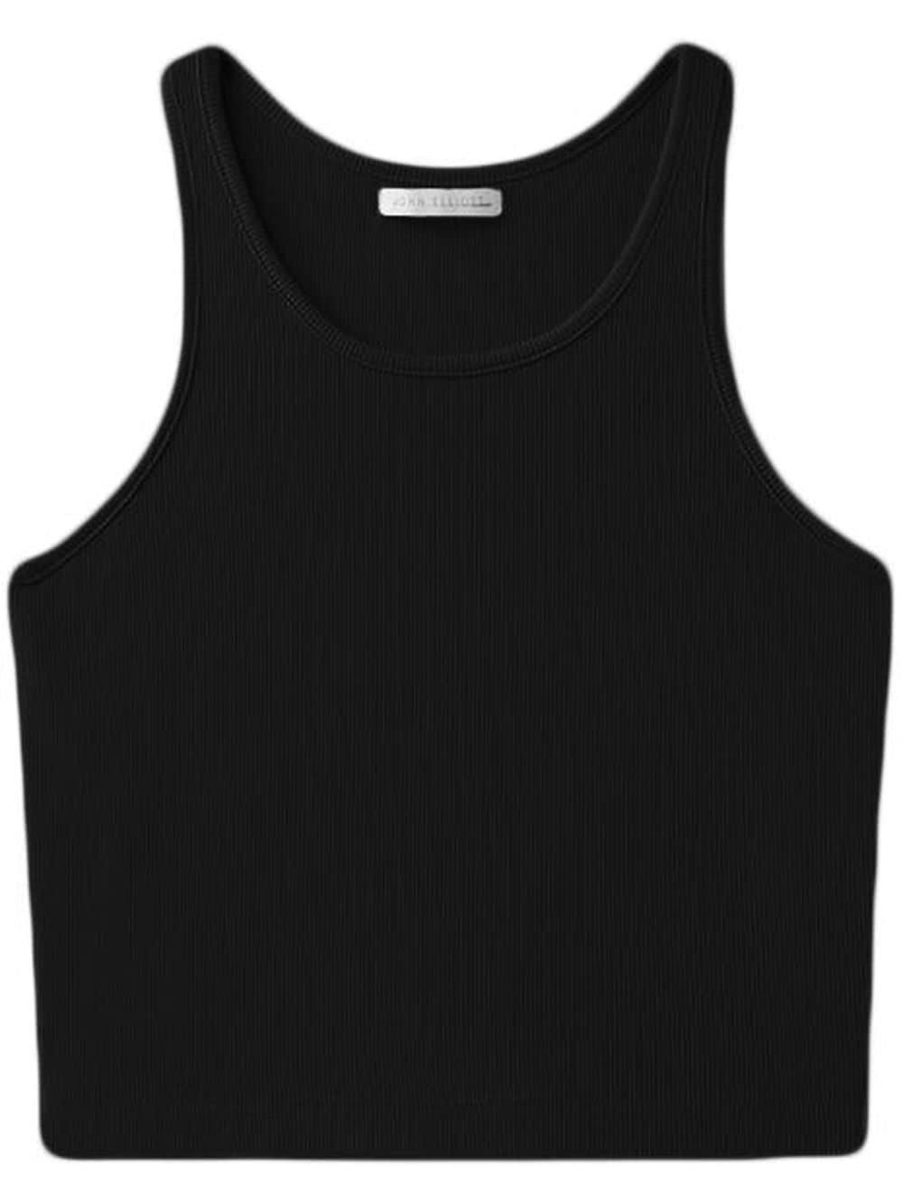 John Elliott Gemini Cropped-Tanktop - Schwarz von John Elliott