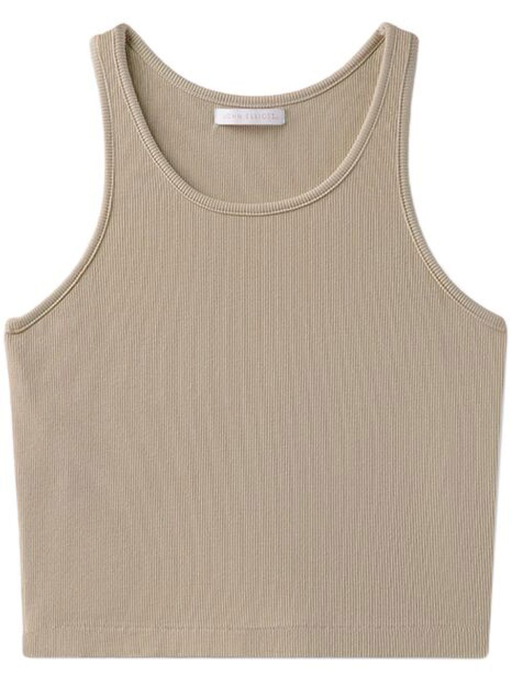 John Elliott Geripptes Cropped-Tanktop - Nude von John Elliott