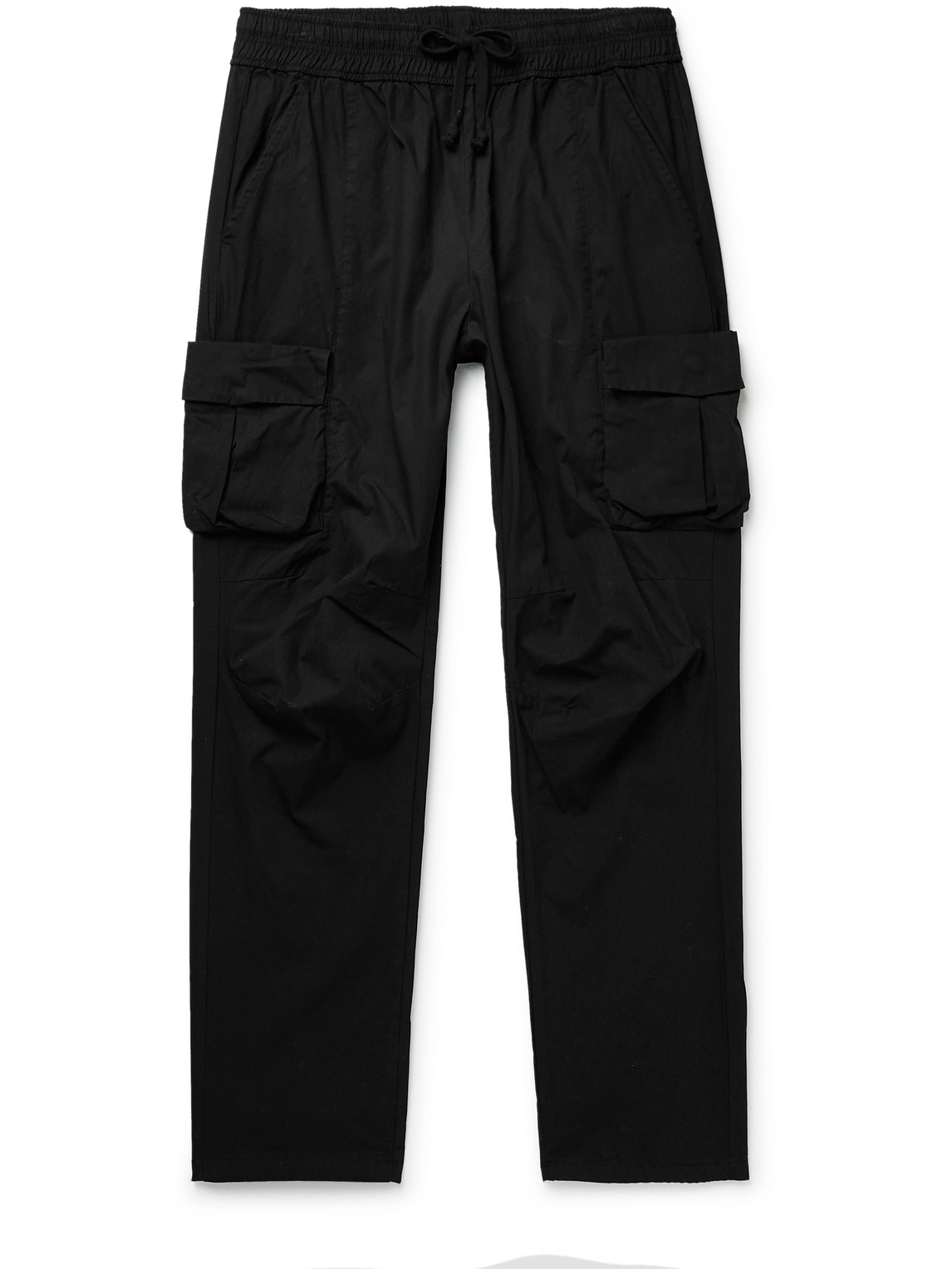 John Elliott - Straight-Leg Sateen Drawstring Cargo Trousers - Men - Black - M von John Elliott