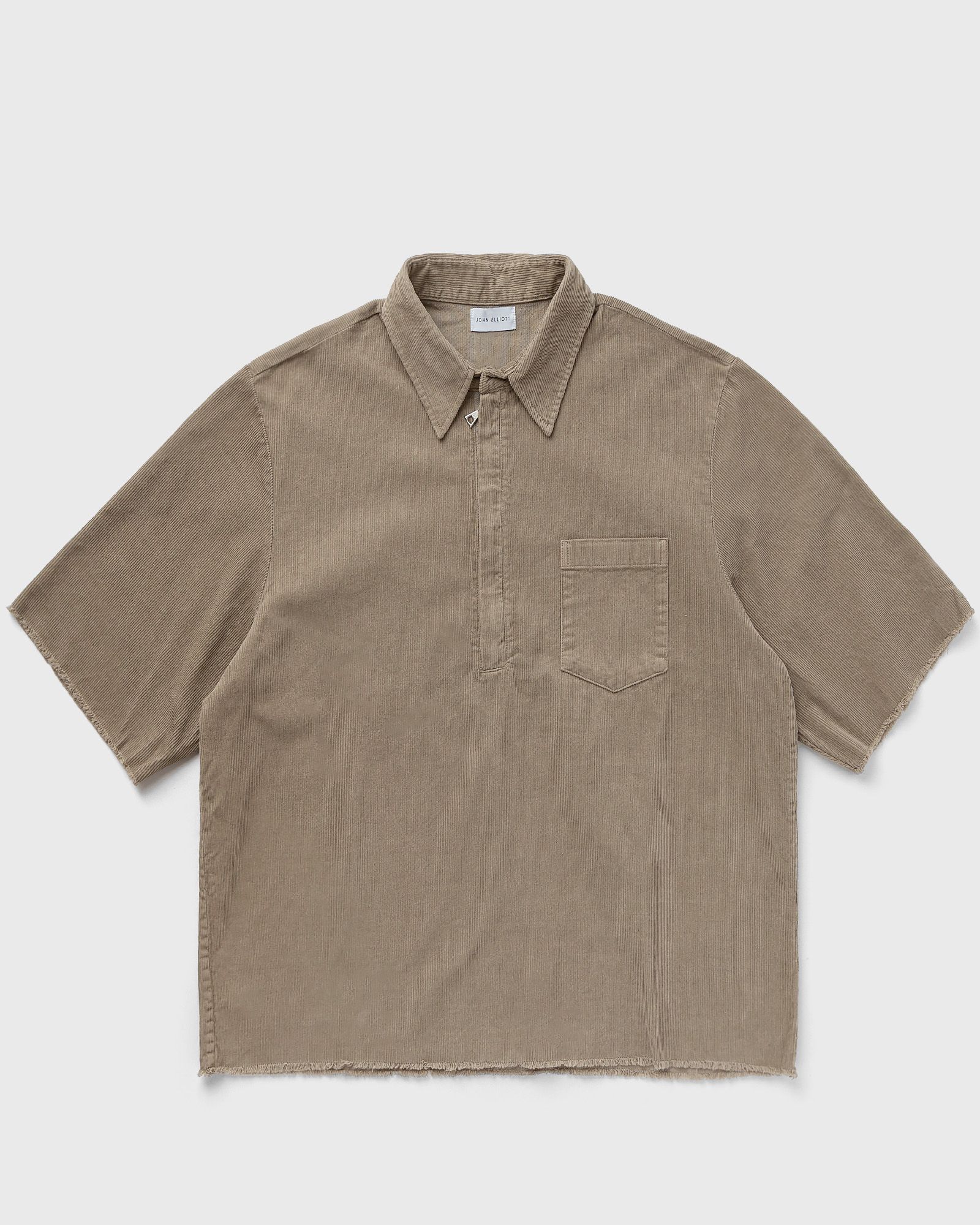 John Elliott Talladega Corduroy SS 1/2 Zip men Shortsleeves brown in Größe:XL von John Elliott