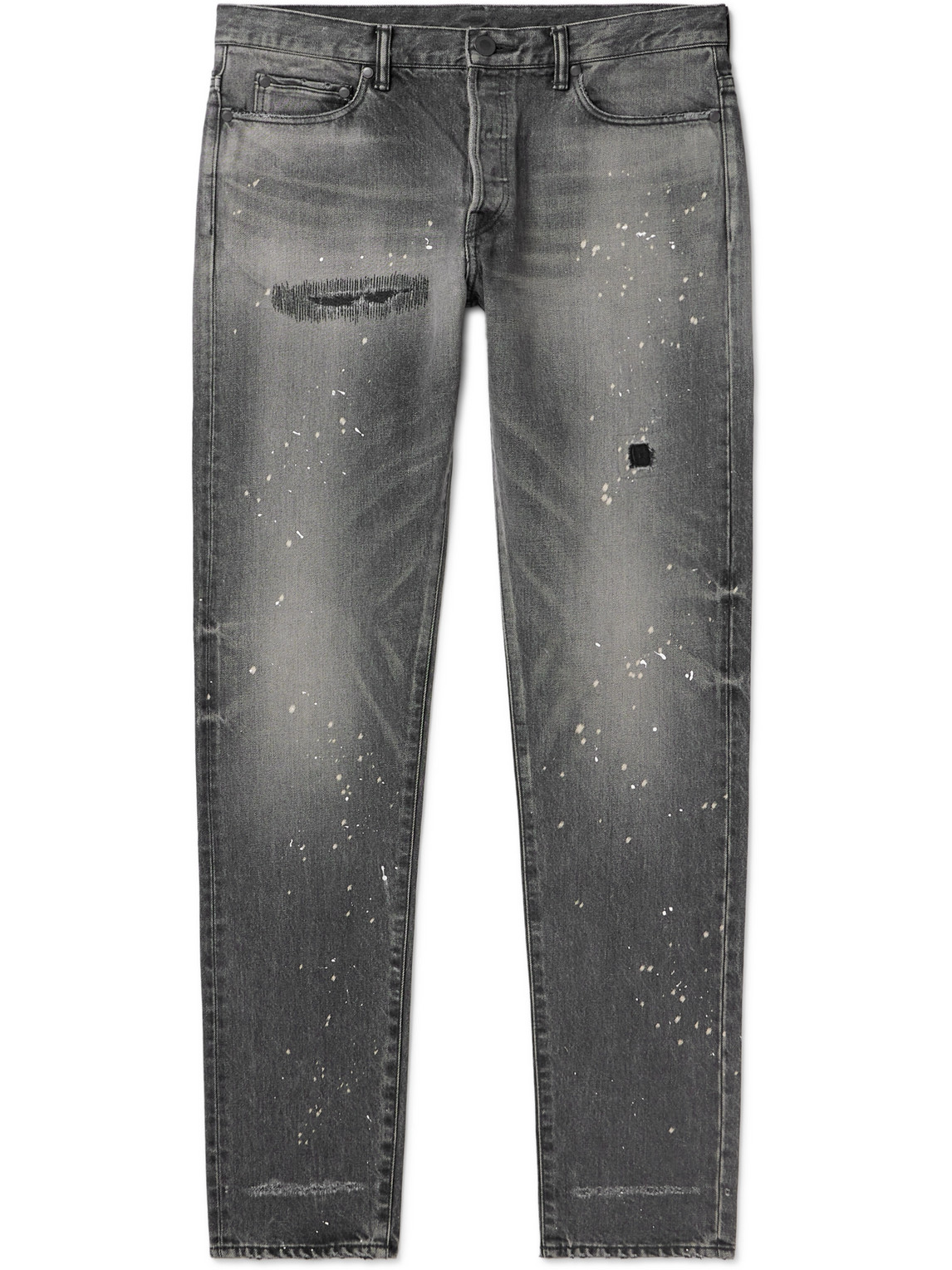 John Elliott - The Case 2 Straight-Leg Paint-Splattered Distressed Jeans - Men - Black - UK/US 34 von John Elliott