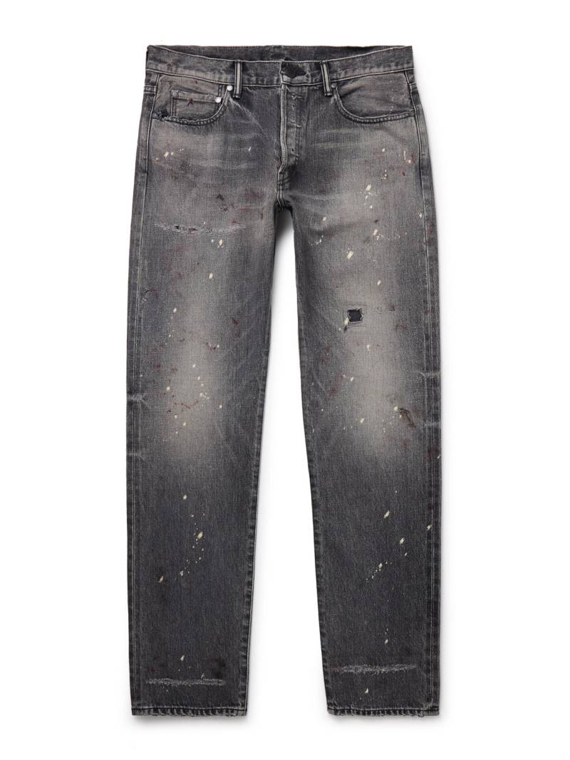 JOHN ELLIOTT - The Daze Straight-Leg Distressed Selvedge Jeans - Men - Gray - UK/US 29 von JOHN ELLIOTT