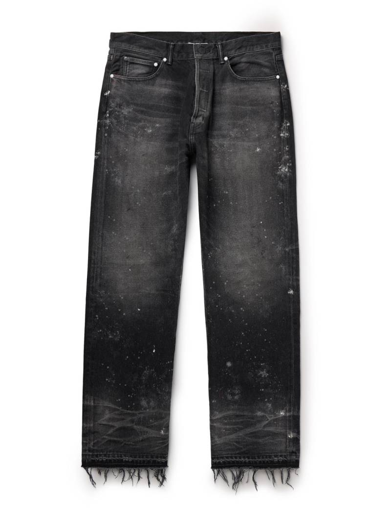 JOHN ELLIOTT - Wyatt Straight-Leg Distressed Paint-Splattered Jeans - Men - Black - UK/US 32 von JOHN ELLIOTT