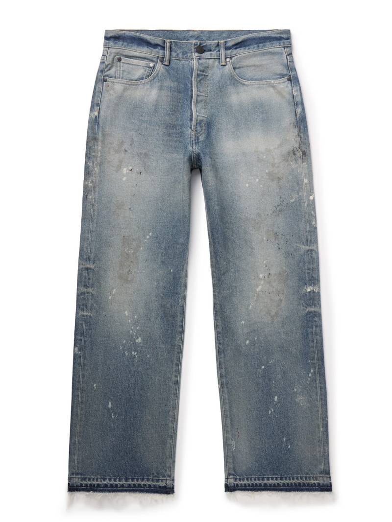 JOHN ELLIOTT - Wyatt Straight-Leg Distressed Paint-Splattered Jeans - Men - Blue - UK/US 28 von JOHN ELLIOTT