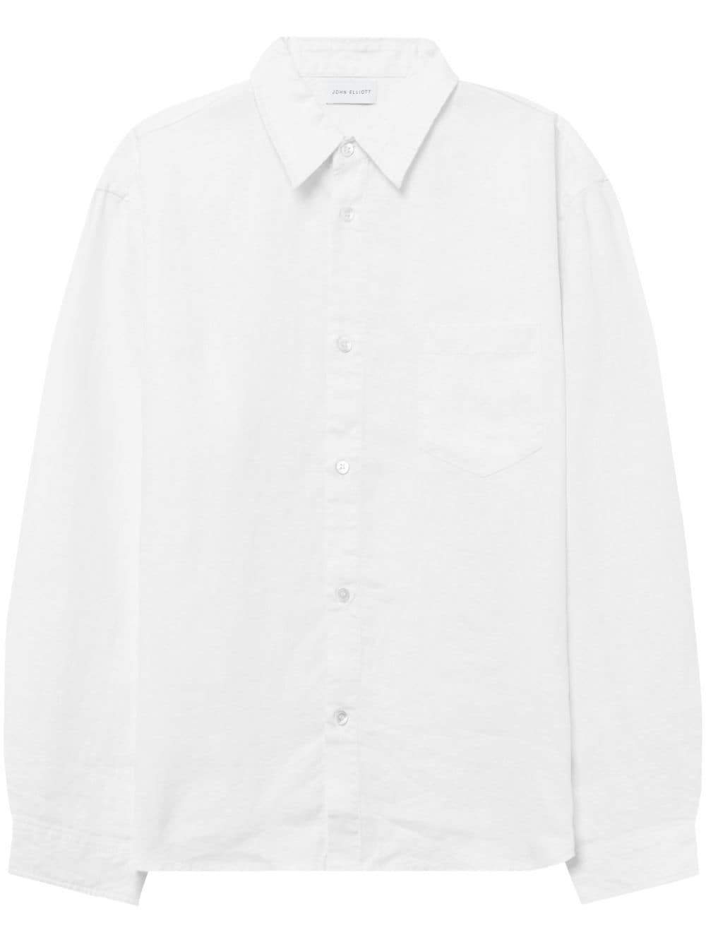 John Elliott Langärmeliges Hemd aus Leinen - Weiß von John Elliott