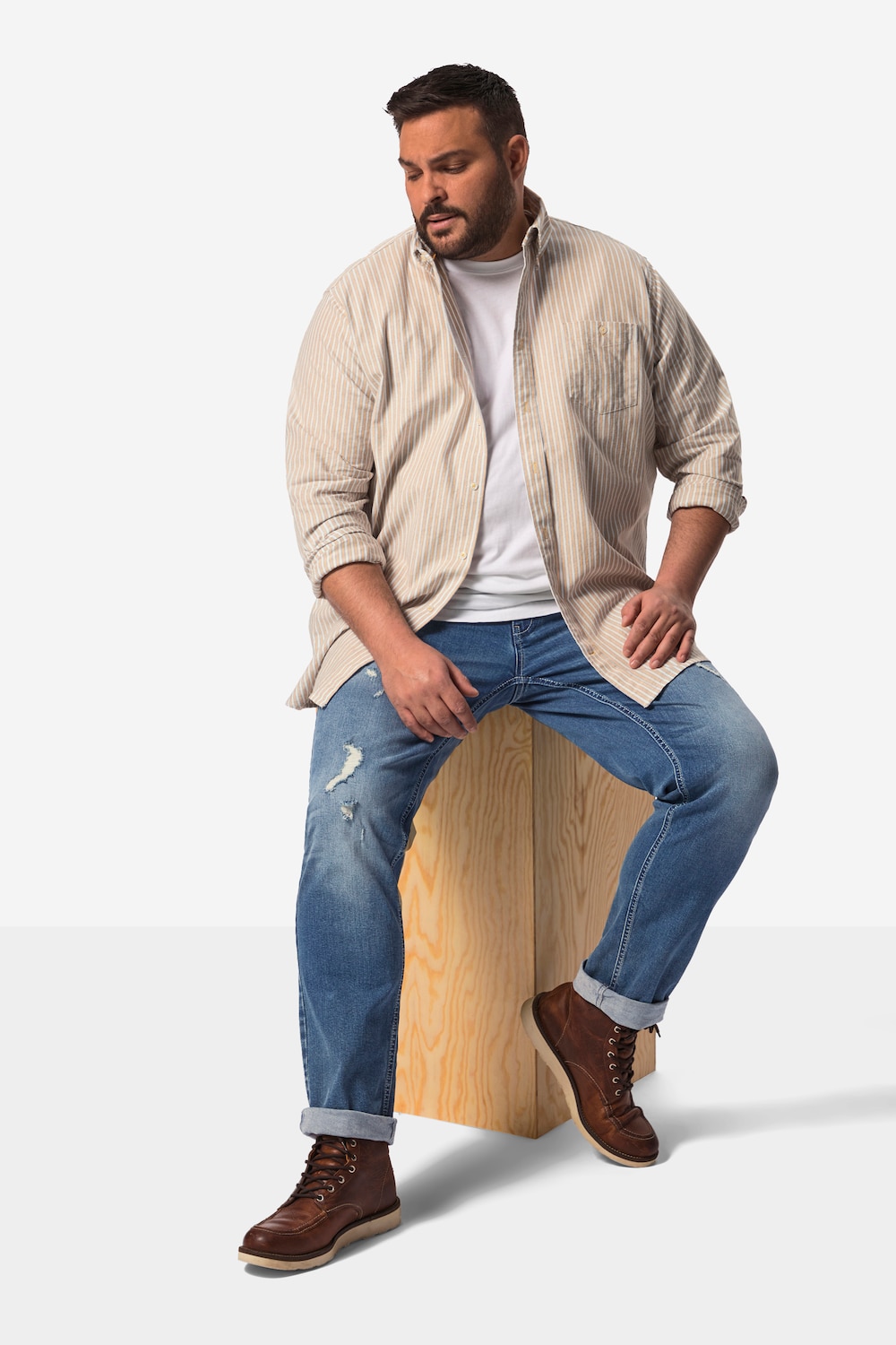 Große Größen John F. Gee Jeans, Herren, blau, Größe: 54, Baumwolle, John F. Gee von John F. Gee
