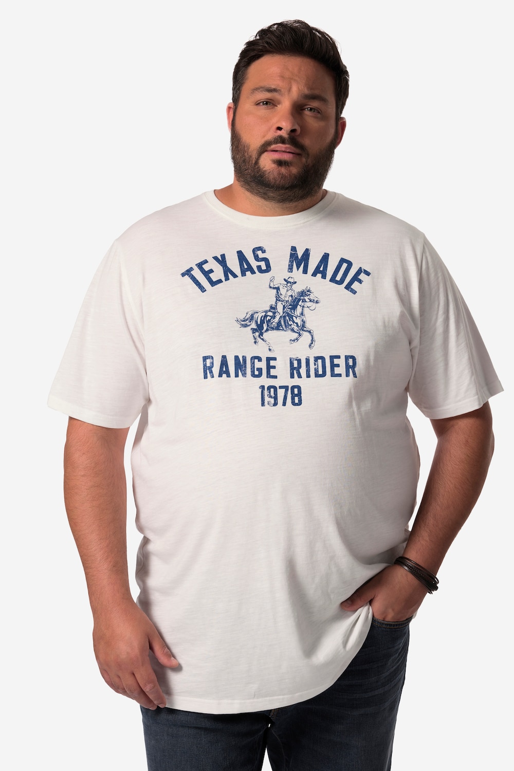 Große Größen John F. Gee T-Shirt, Herren, beige, Größe: 3XL, Baumwolle, John F. Gee von John F. Gee