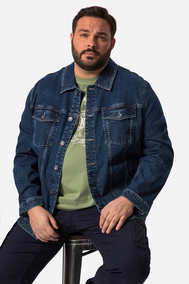 John F. Gee Funktionsjacke John F. Gee Jeansjacke stonewashed Knopfleiste von John F. Gee