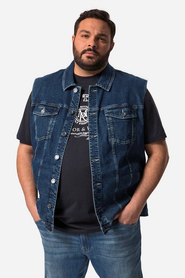 John F. Gee Steppweste John F. Gee Jeansweste stonewashed 4 Taschen von John F. Gee