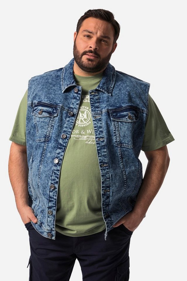 John F. Gee Steppweste John F. Gee Jeansweste stonewashed 4 Taschen von John F. Gee