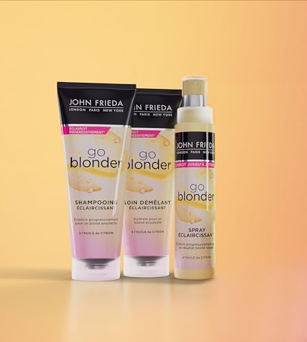 JOHN FRIEDA - Go Blonder Haarroutine Set – Shampoo + Demelant Pflege + Spray – für blondes Haar von John Frieda