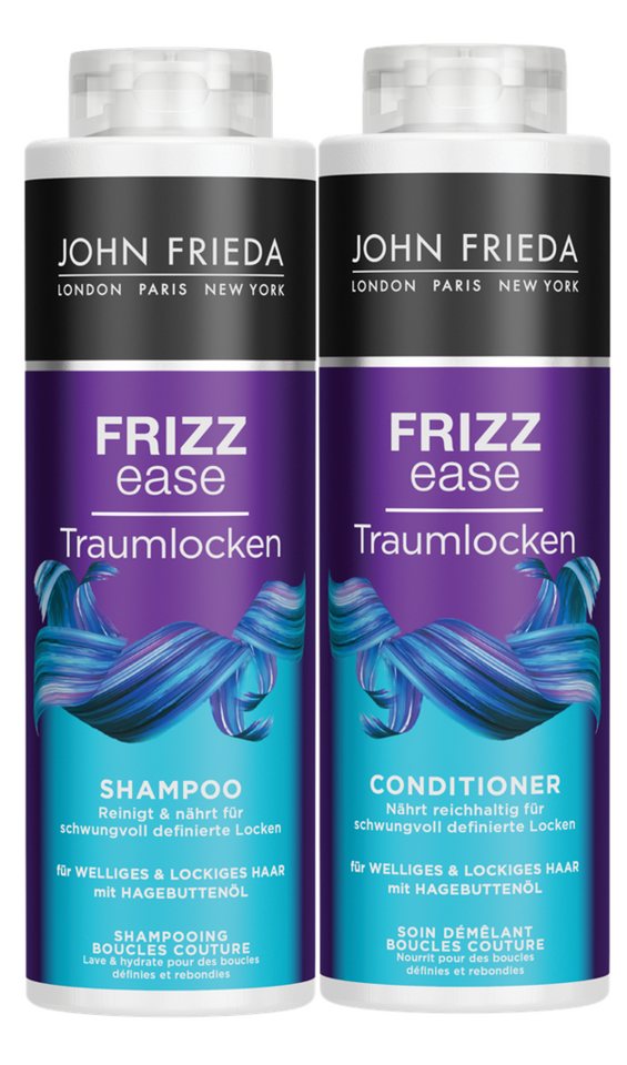 John Frieda Haarpflege-Set Frizz Ease Duo Traumlocken Shampoo + Conditioner 2x500ml, Duopack von John Frieda