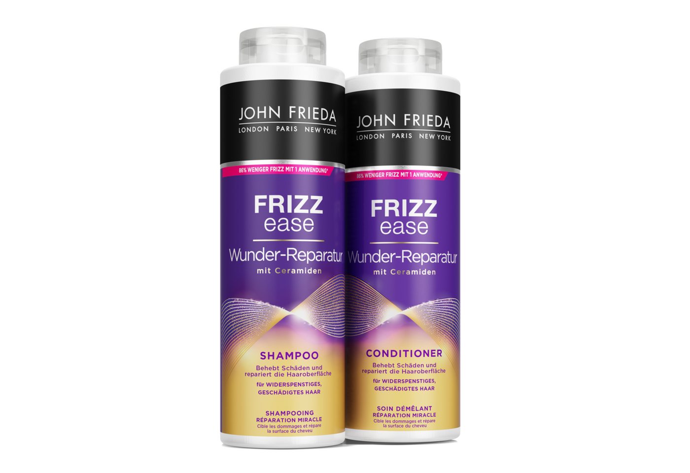 John Frieda Haarpflege-Set Frizz Ease Duo Wunder Reparatur Shampoo + Conditioner 2x500ml, Duopack John Frieda Haarpflege-Set Frizz Ease Duo Wunder Reparatur Shampoo + Conditioner 2x500ml, Duopack von John Frieda