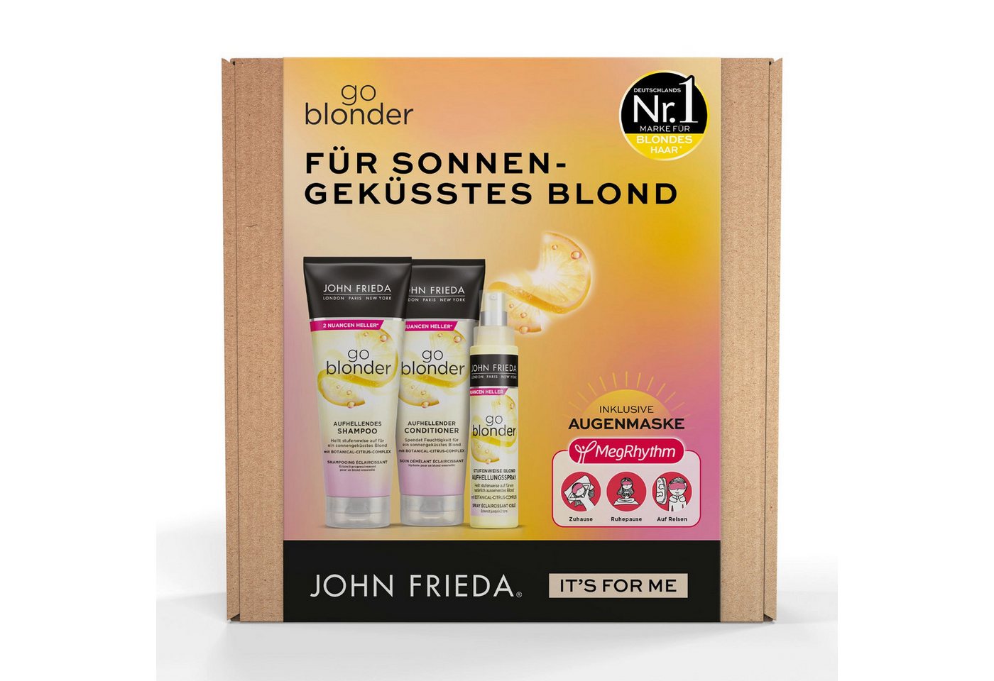 John Frieda Haarshampoo Go Blonder Vorteils-Set, Vorteilsset, Shampoo, Conditioner & Aufhellungsspray von John Frieda